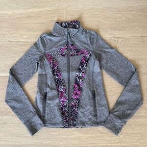 Ivivva by lululemon girls jacket / gray & pink / Size 8